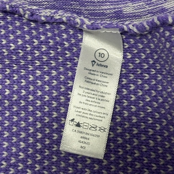 Ivivva Purple Knit Sweater Size 10 - Picture 4 of 4